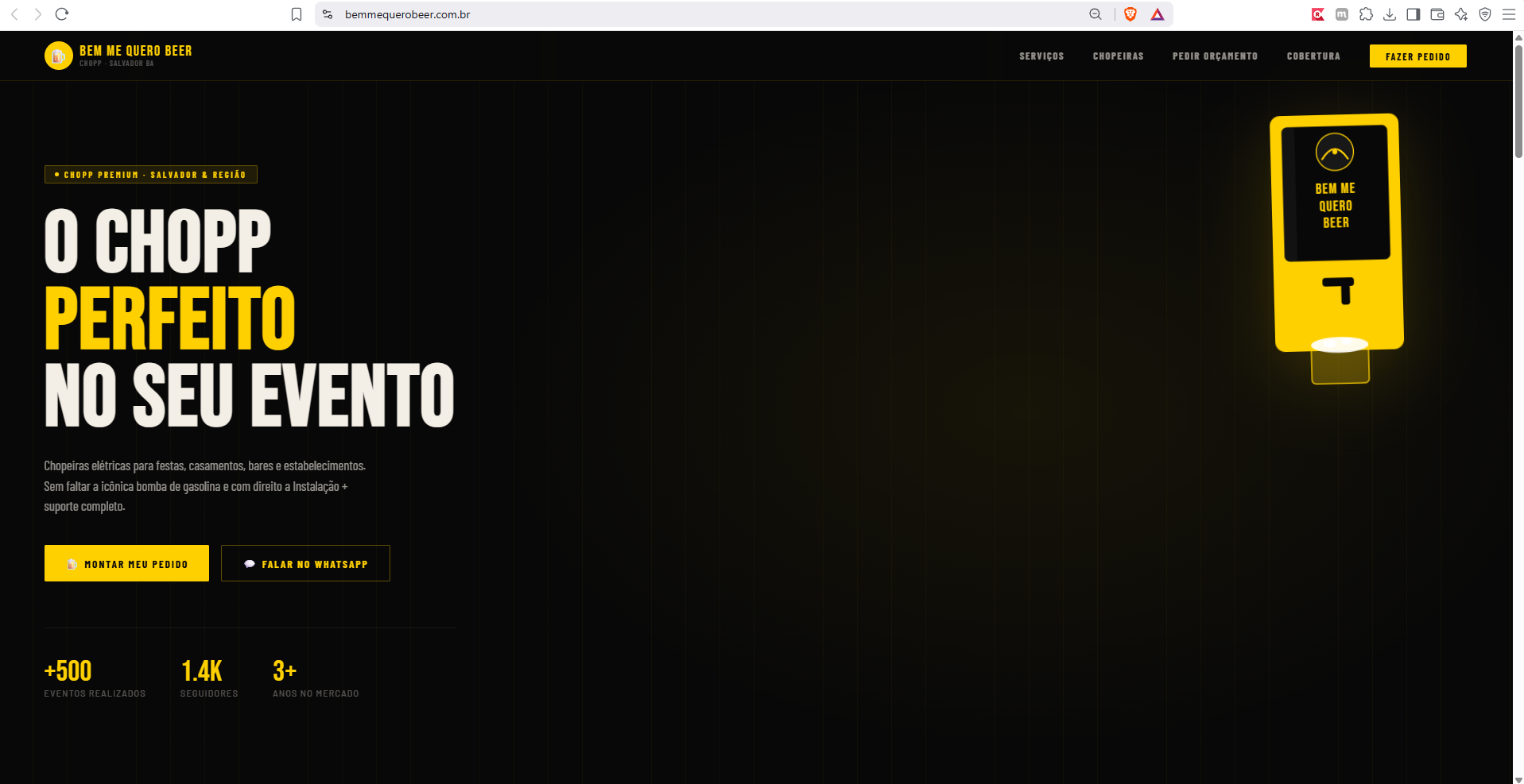 Home do site Bem me quer Beer