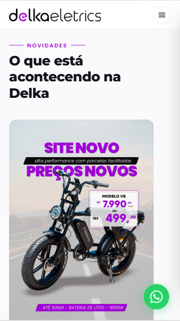 Seção de novidades no mobile