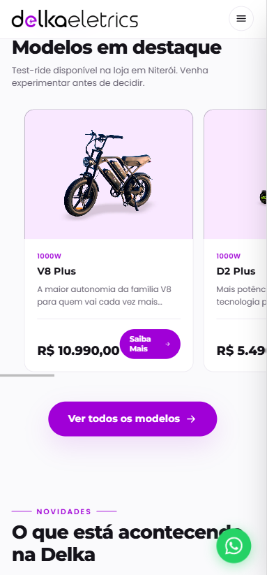 Modelos em destaque no mobile