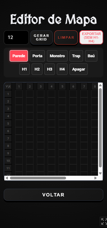 Editor de mapa em grid
