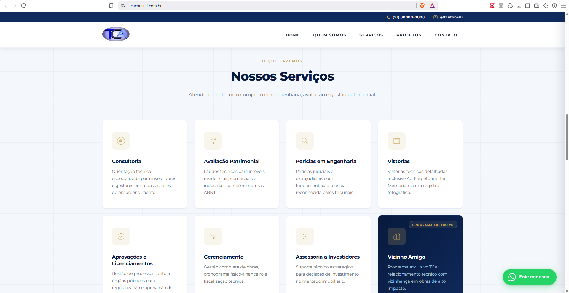 Grade de serviços